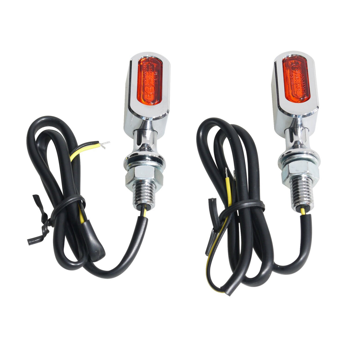 Fastline, LED turn signal set. Chrome, amber lens