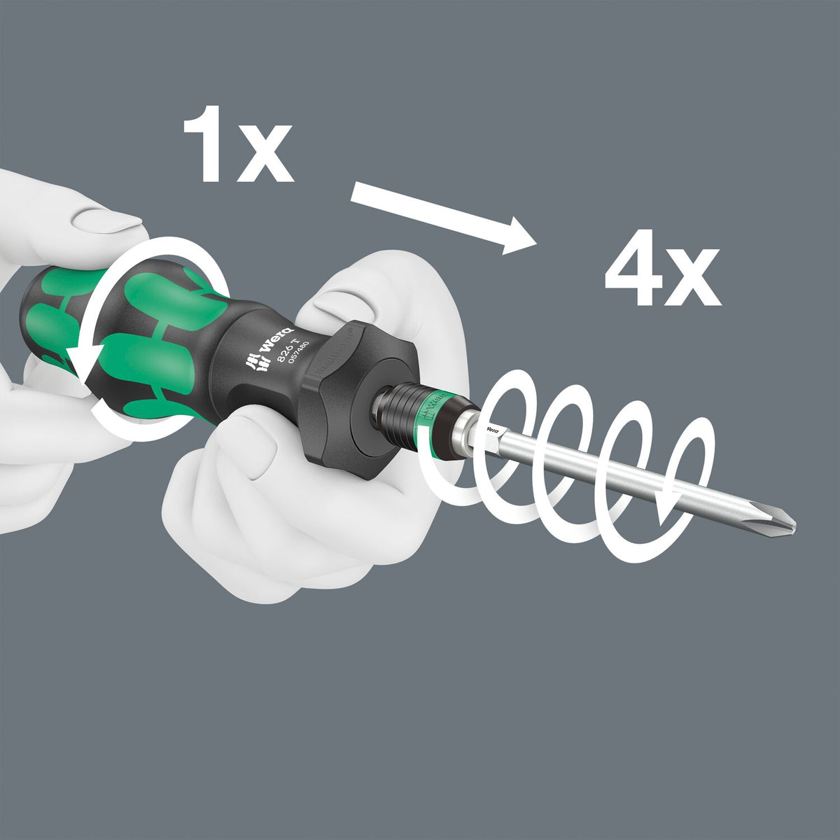 Wera, Kraftform 1/4" bit holding Turbo bit driver handle