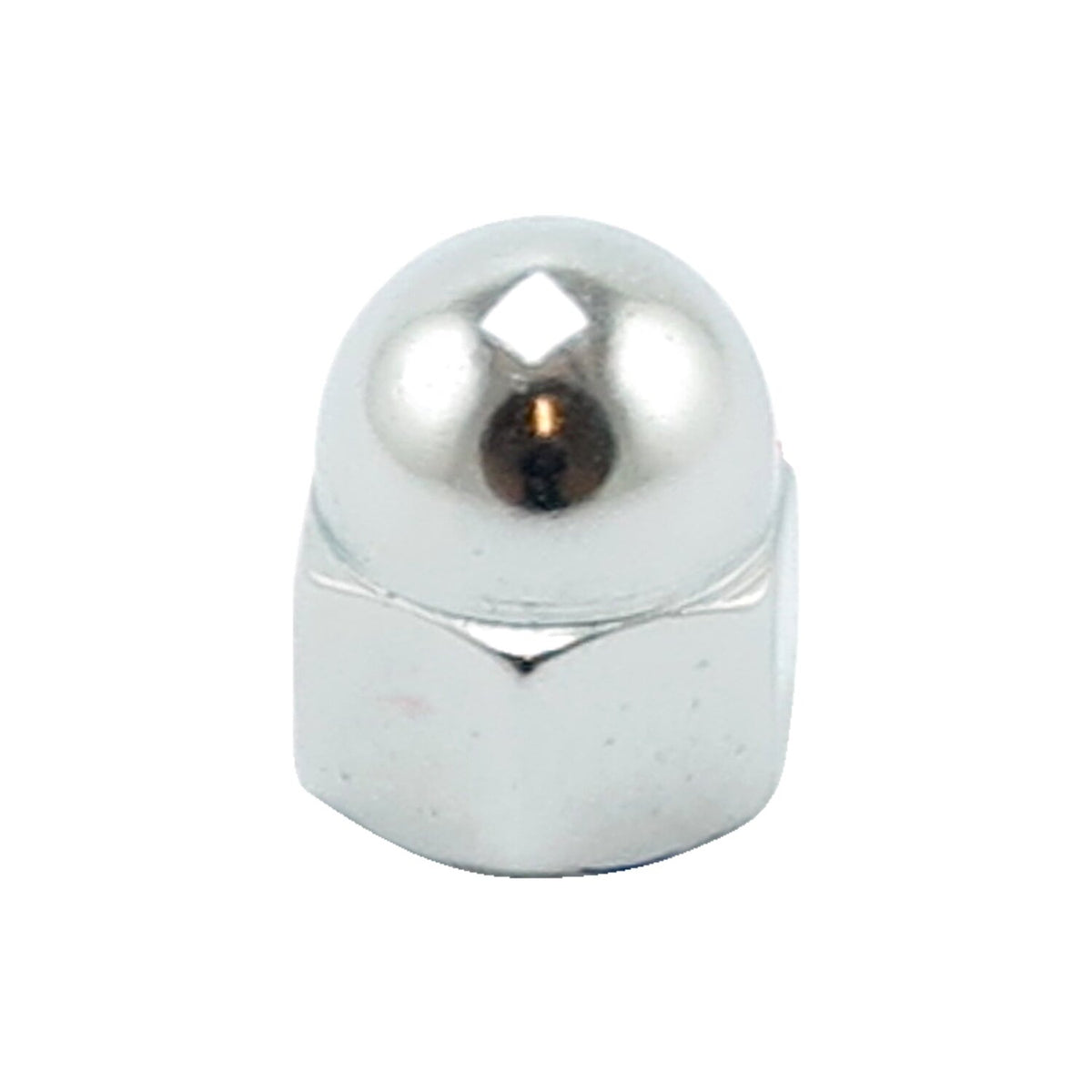 Colony, M8 x 1.25 acorn nuts, chrome. Low Crown