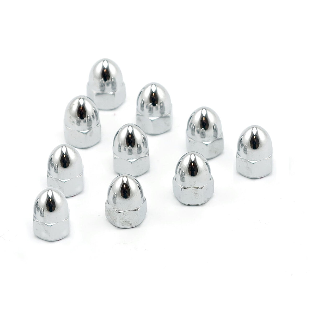Colony, 1/2-20 acorn nuts chrome. High Crown