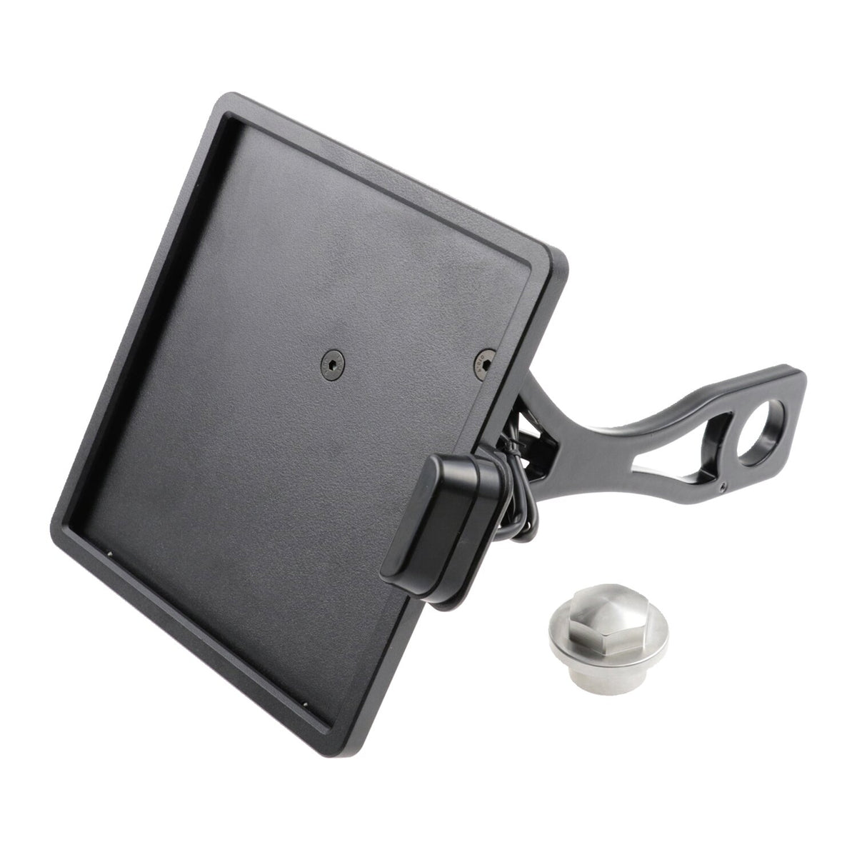 Cult-Werk, side mount license plate bracket, black. Germany