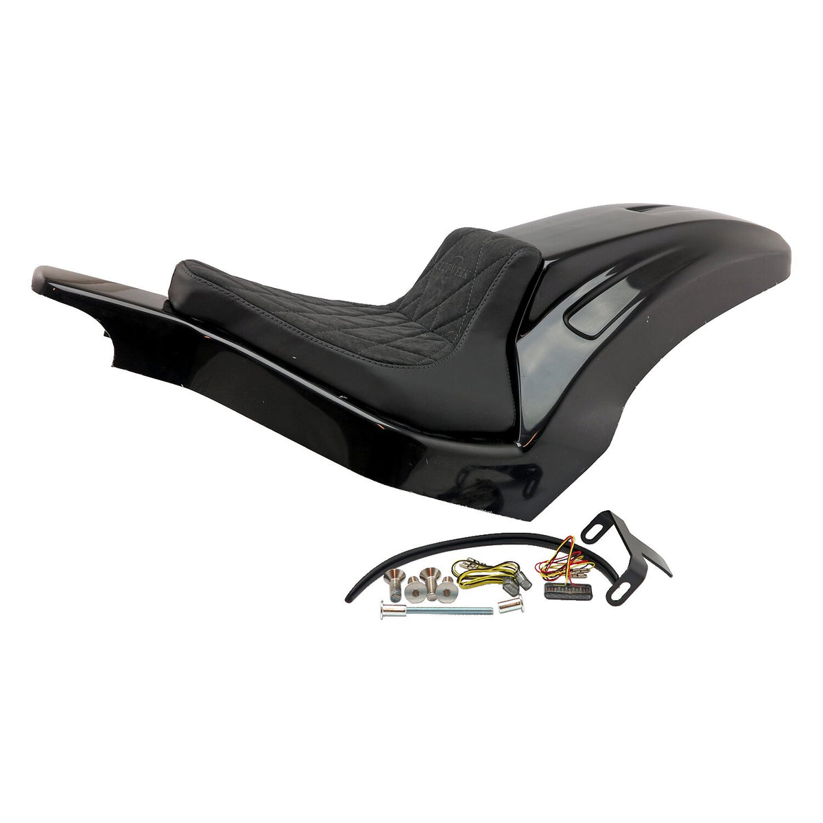Cult-Werk, Softail wide fender kit 'Racing'. Solo seat