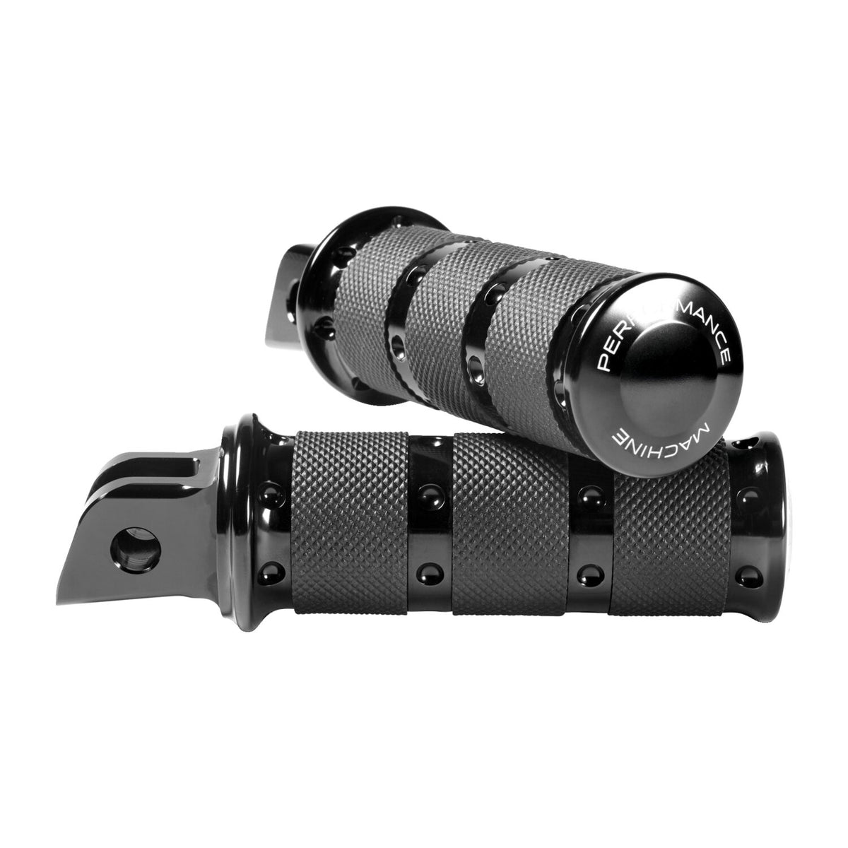 Performance Machine, XLS rider foot pegs. Black