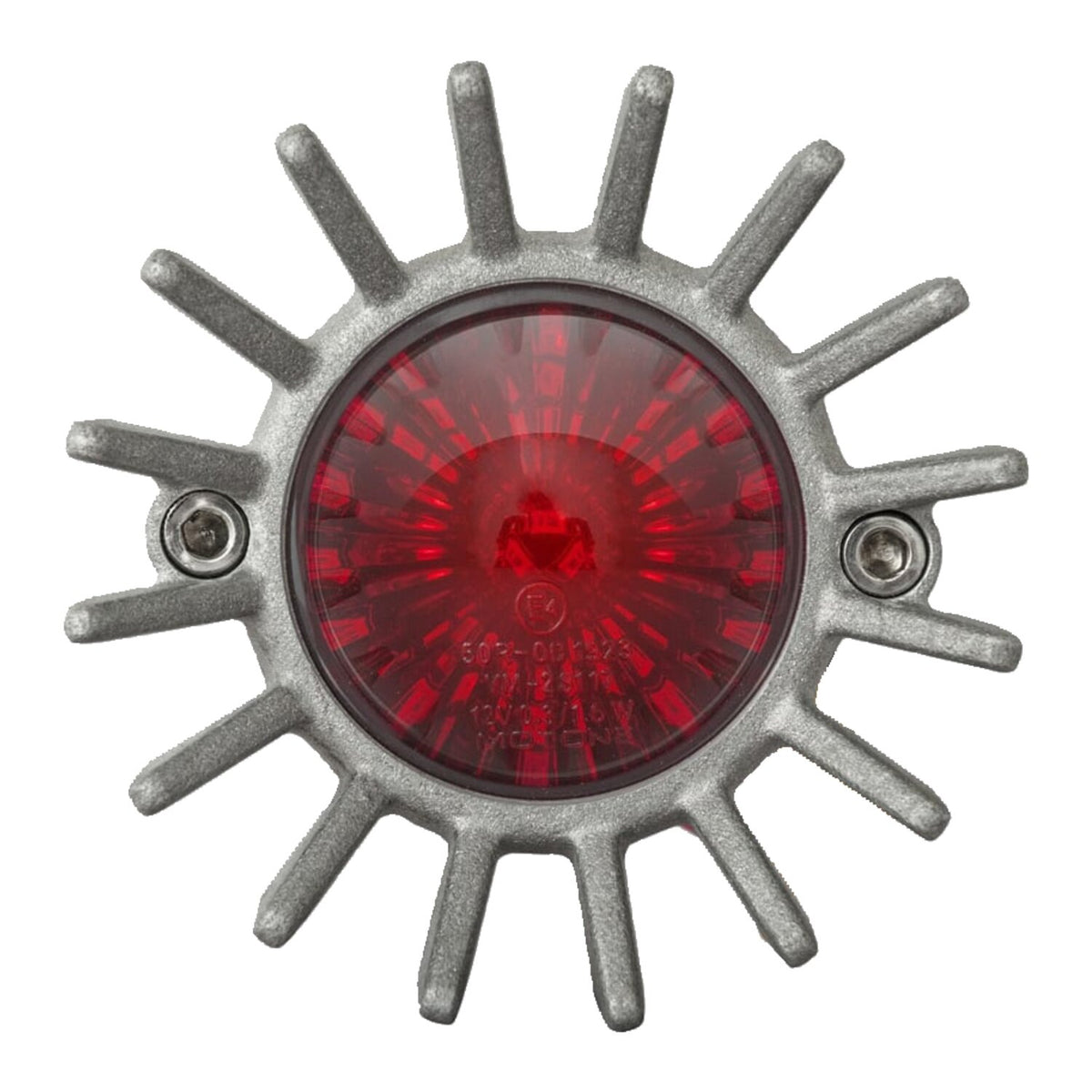 Motone, Big Fin LED taillight. Shot blast, no bracket. ECE