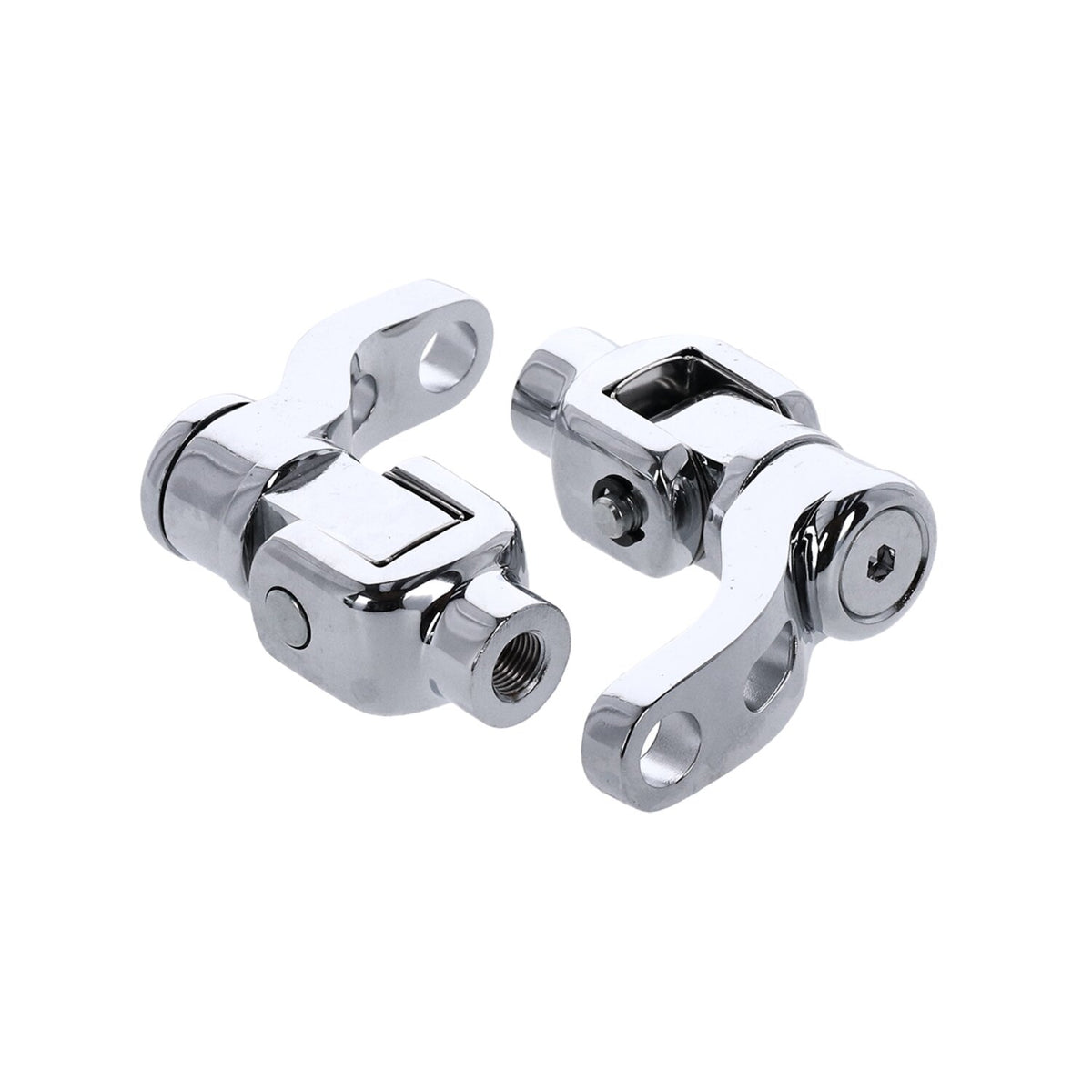 M8 Softail passenger footpeg mount kit, 360° adj. Chrome