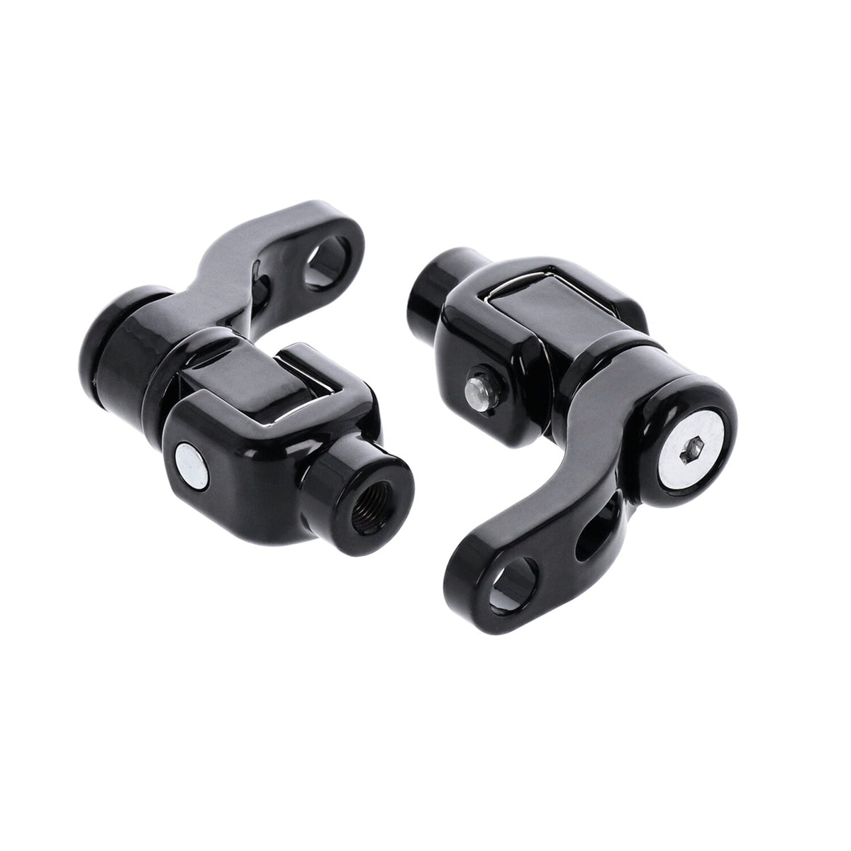 M8 Softail passenger footpeg mount kit, 360° adj. Black
