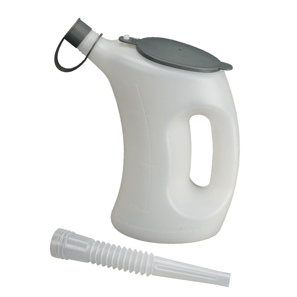 Pressol measuring jug, transparent w/cover. 1 liter