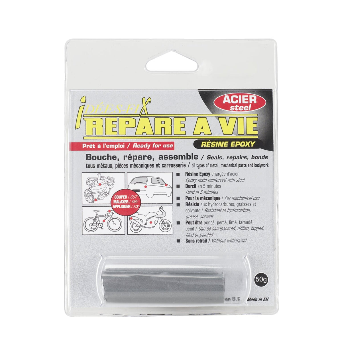Pressol, Idées-Fix moldable metal. Steel, 50 grams