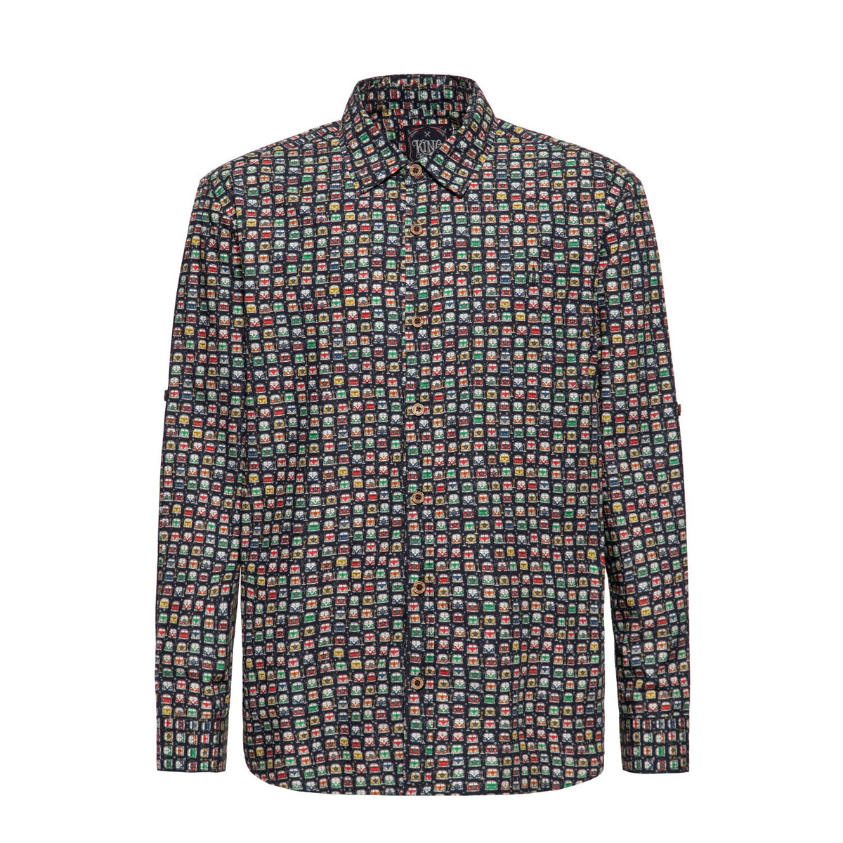 King Kerosin AOP shirt off black