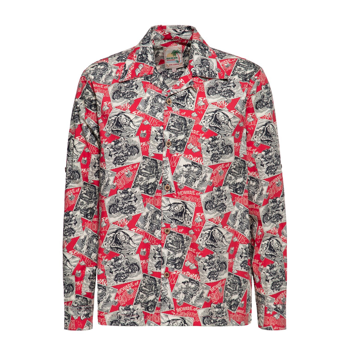 King Kerosin AOP shirt off dark red