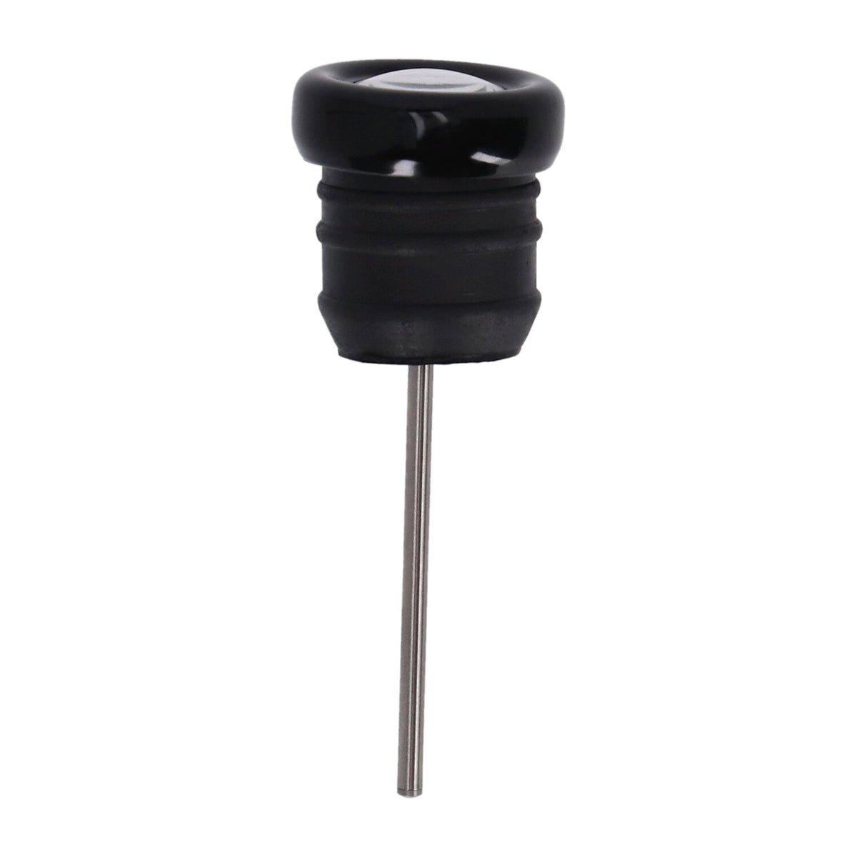 Oil tank dipstick with temperature gauge. Black w/black face