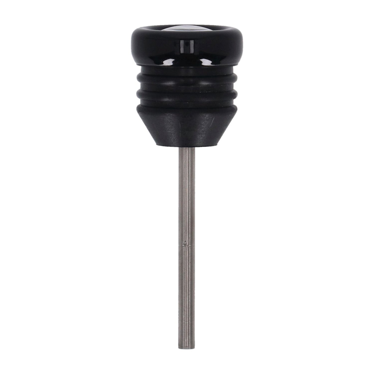 Oil tank dipstick with temperature gauge. Black w/black face