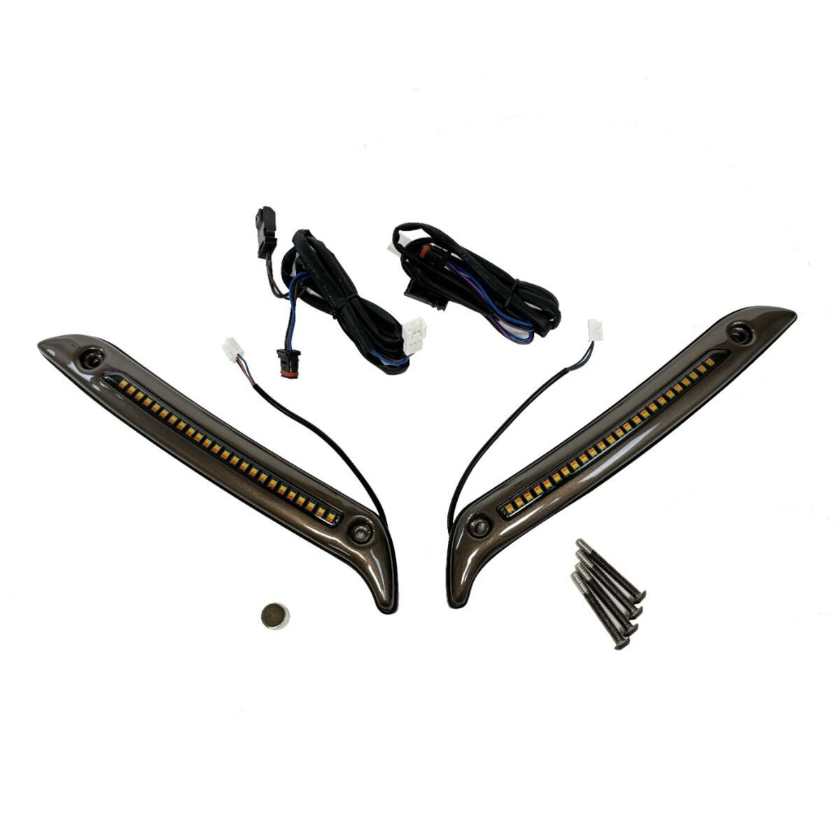 Custom Dynamics, ST LED Windshield Trim. Dark Bronze
