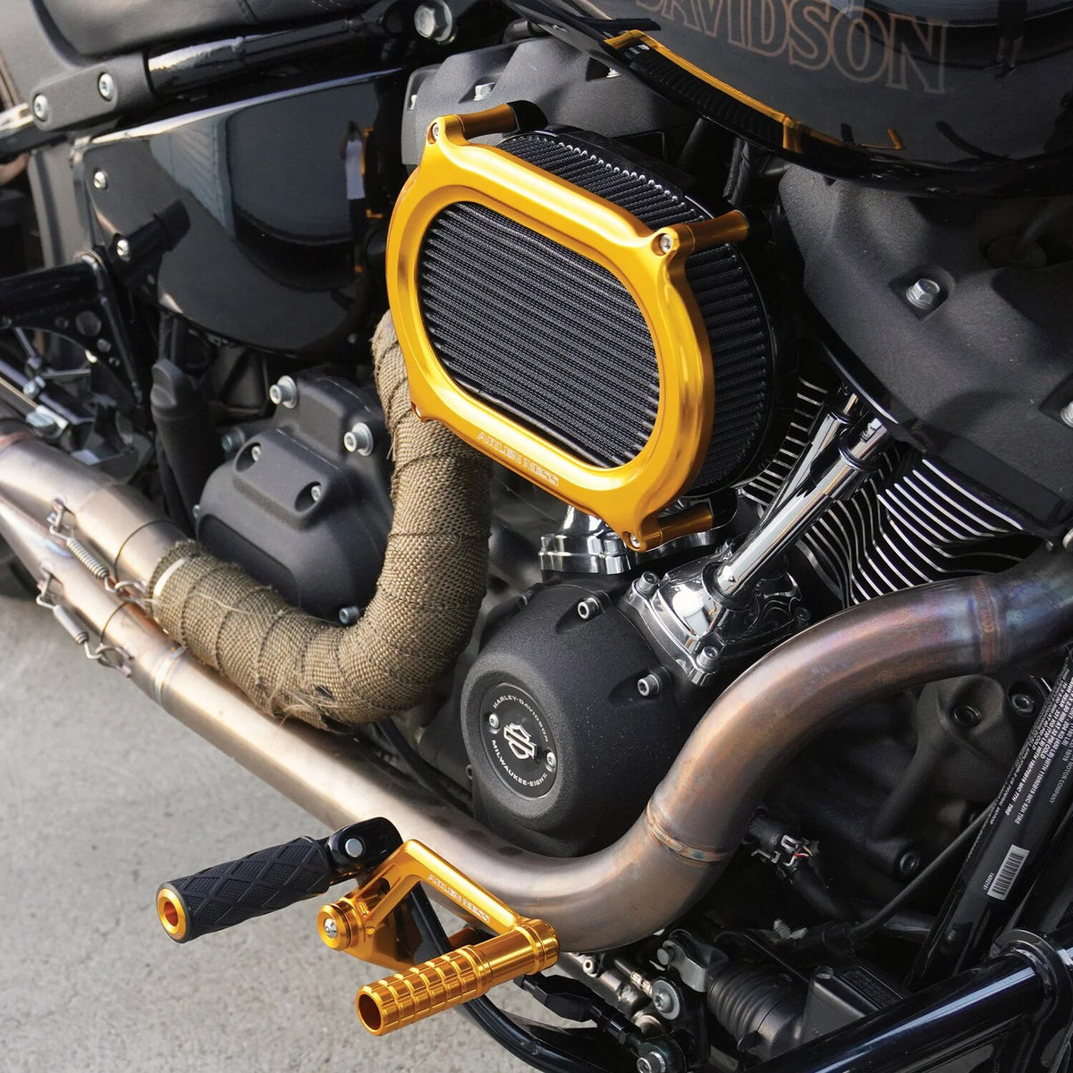 Arlen Ness, Stage II Oval Upgrade air cleaner kit. Gold