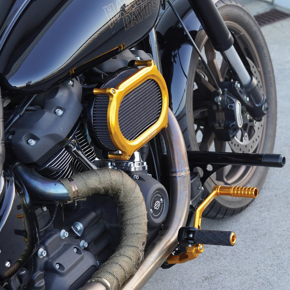 Arlen Ness, Stage II Oval Upgrade air cleaner kit. Gold