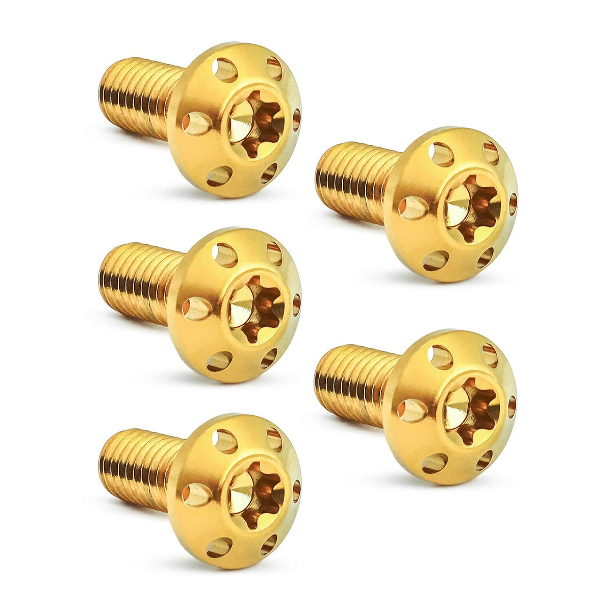 Arlen Ness, Titanium brake rotor bolt kit. Front. Gold