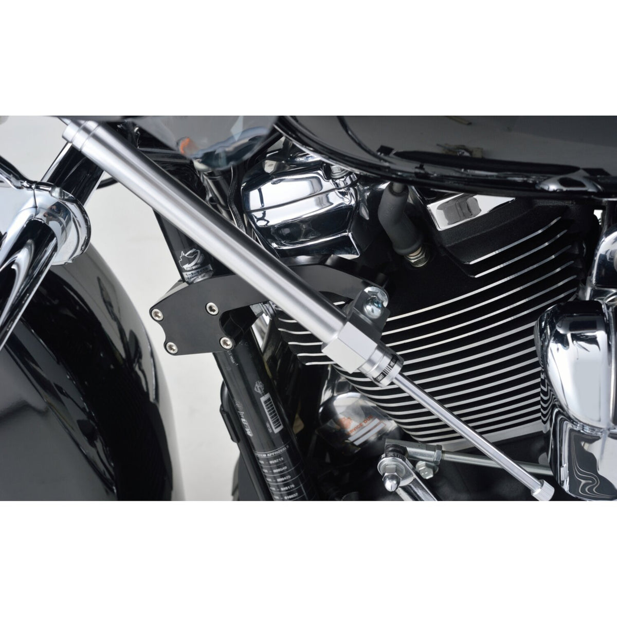 Daytona, steering damper kit. Silver