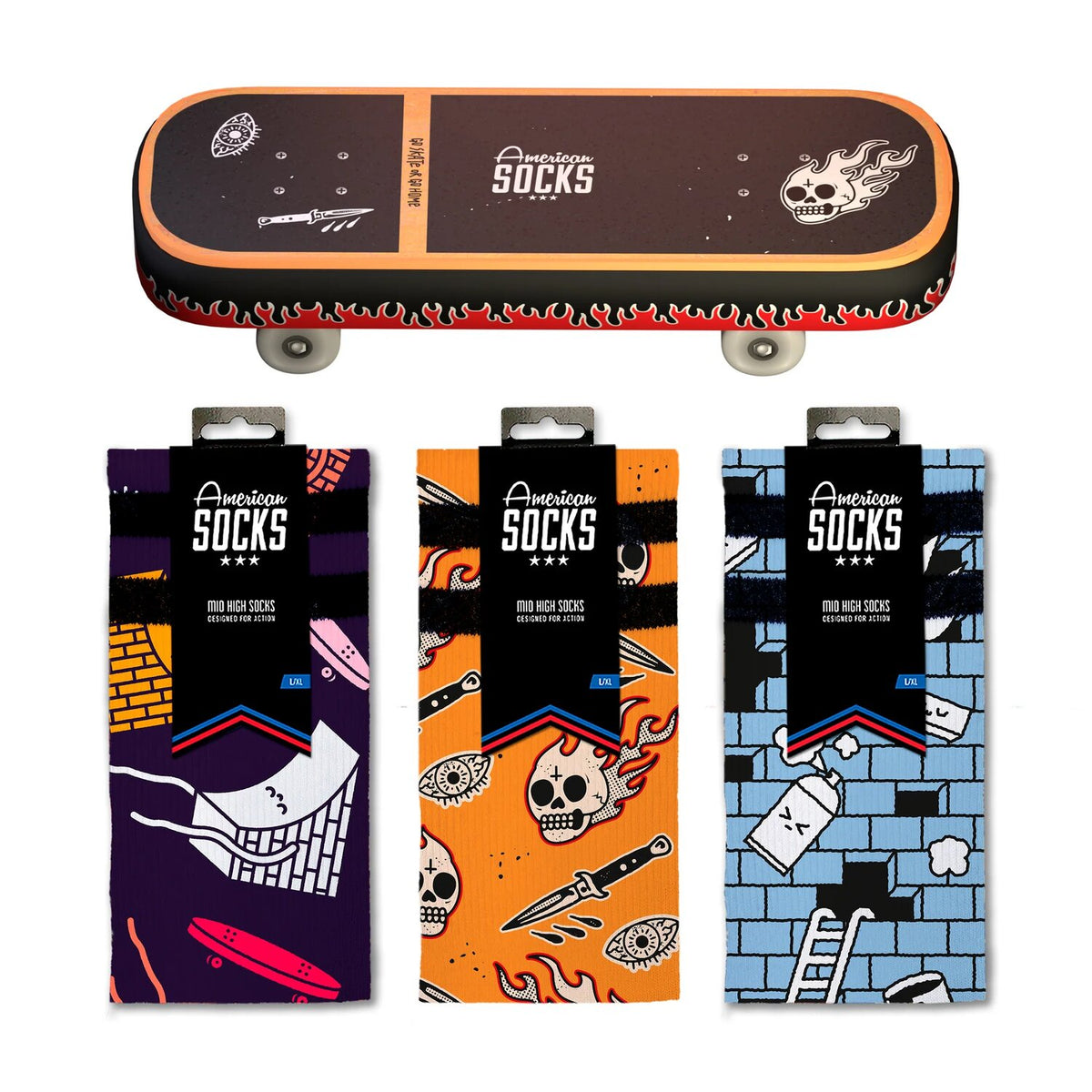 American Socks Skateboard gift box