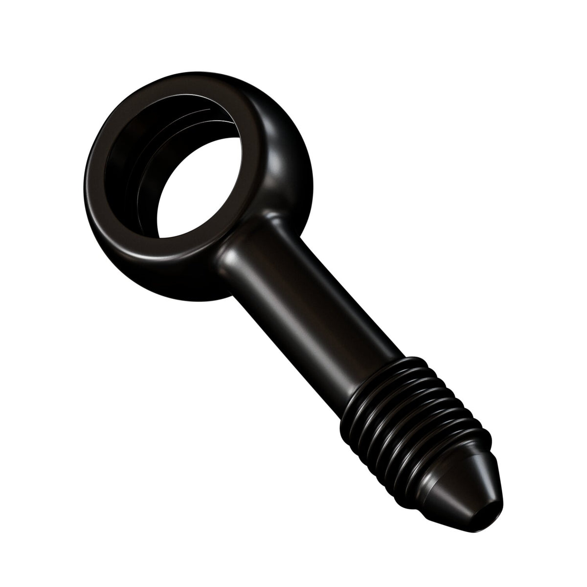 Goodridge, Slimline banjo fitting 3/8" straight 10mm. Black