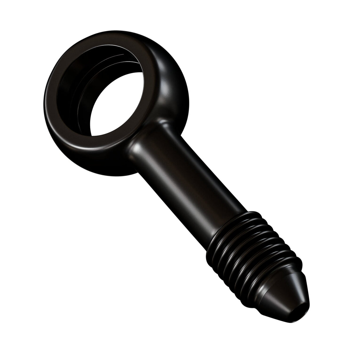 Goodridge, Slimline banjo fitting 7/16" straight 11mm. Black