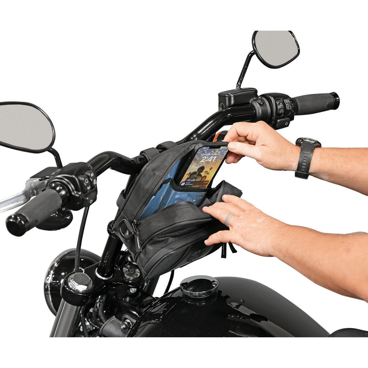 Nelson-Rigg, Route 1 Highway handlebar bag. Black