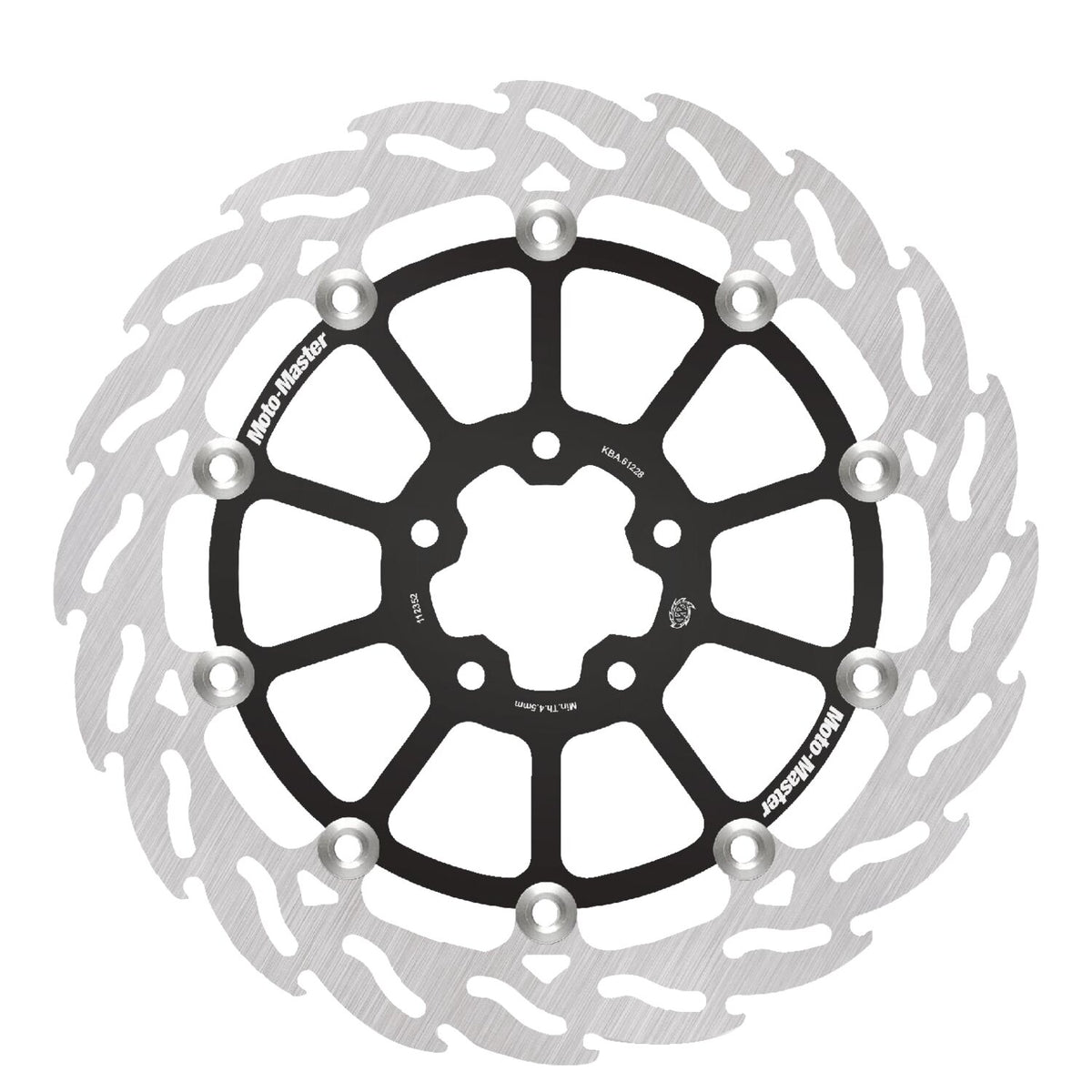 Moto-Master, 'Flame' floating brake rotor. Front right