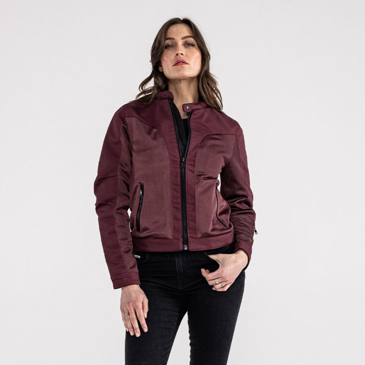 John Doe Aero mesh female jacket bordeaux