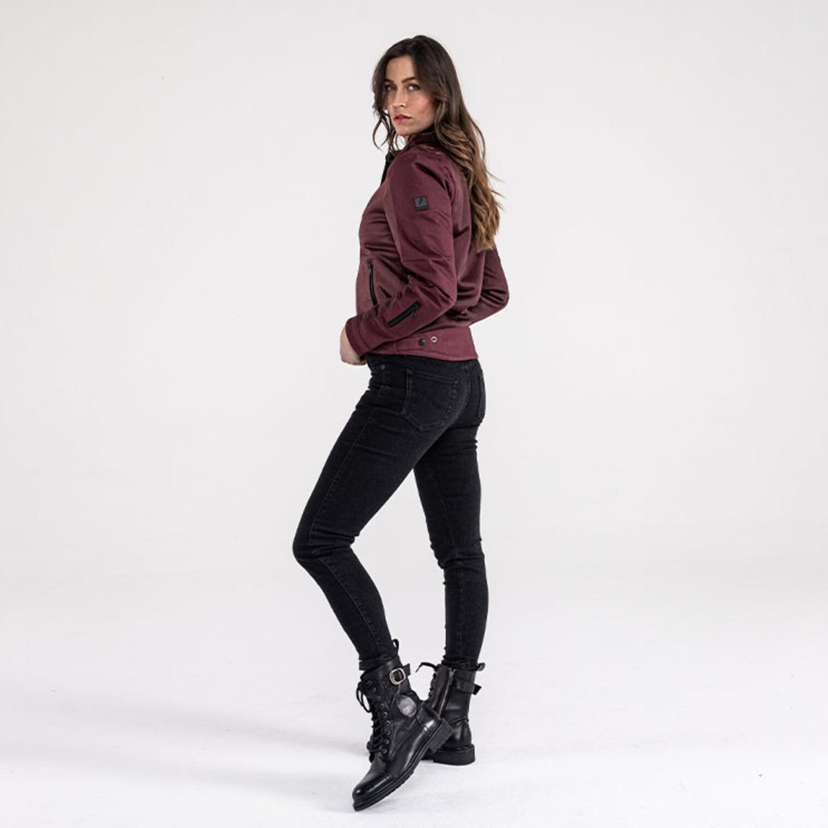 John Doe Aero mesh female jacket bordeaux