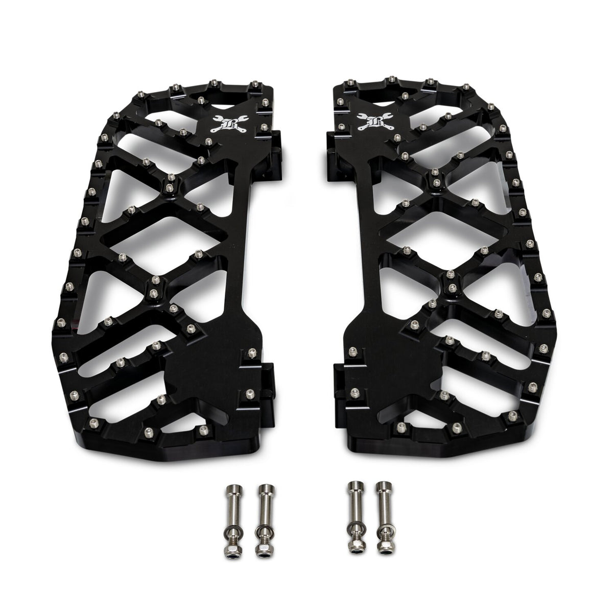 Burly Brand, MX-Evolution rider floorboards. Black