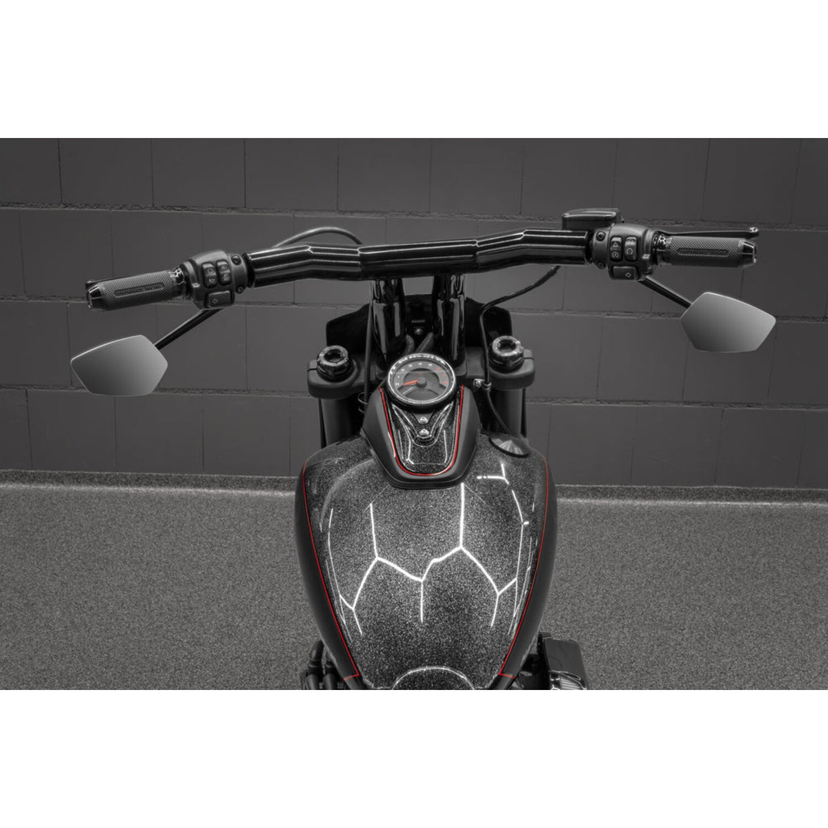 Killer Custom, 'Back Saver' Raked T-Bar Mega handlebar 8"