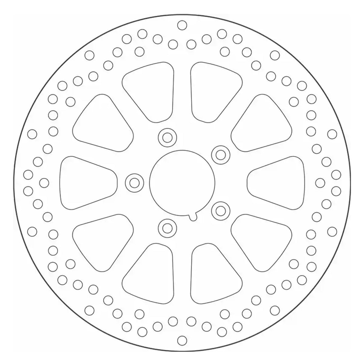 SBS, '10-Spoke Rigid' brake rotor 292mm. Front
