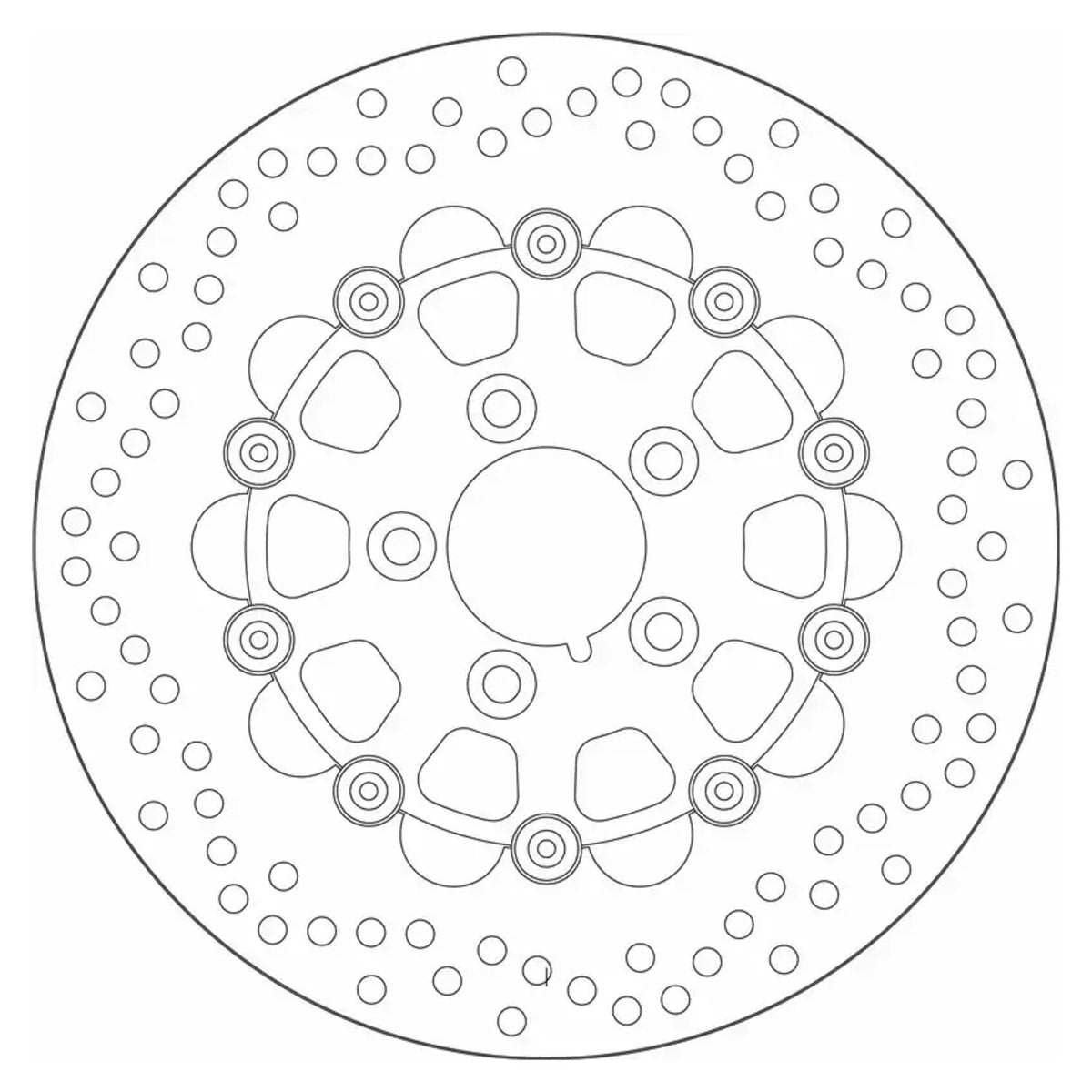 SBS, '10-Spoke A Floater' brake rotor 292mm. Rear
