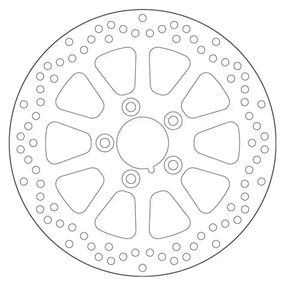 SBS, '10-Spoke Rigid' brake rotor 292mm. Rear