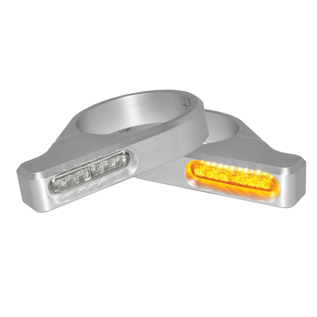 HeinzBikes, ZC-Line Classic LED fork turn signal set. Silver