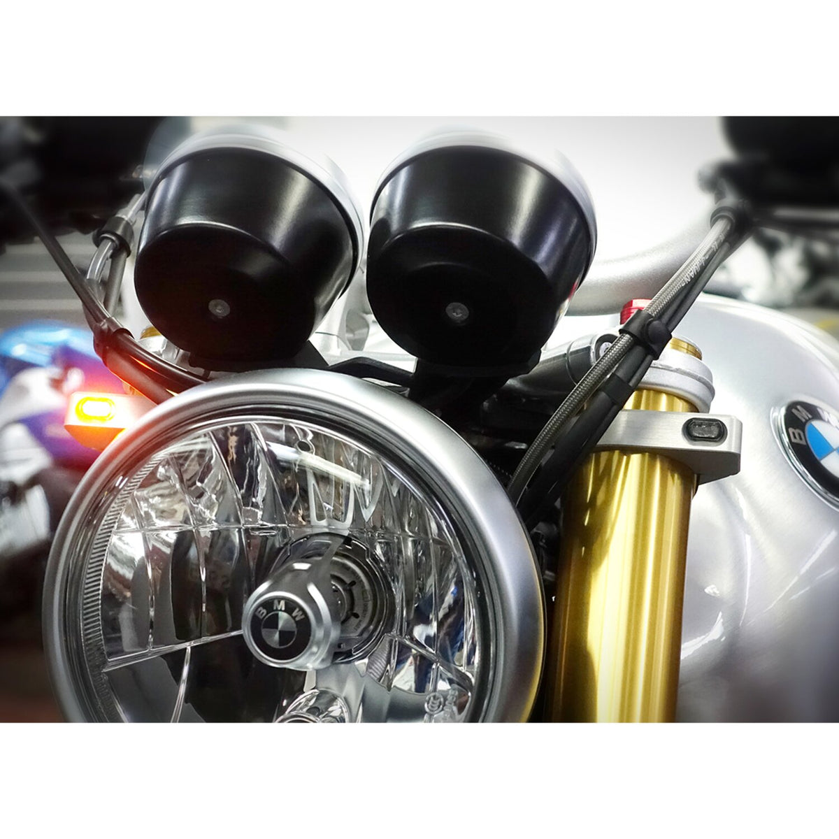 HeinzBikes, ZC-Line Micro LED fork turn signal set. Silver
