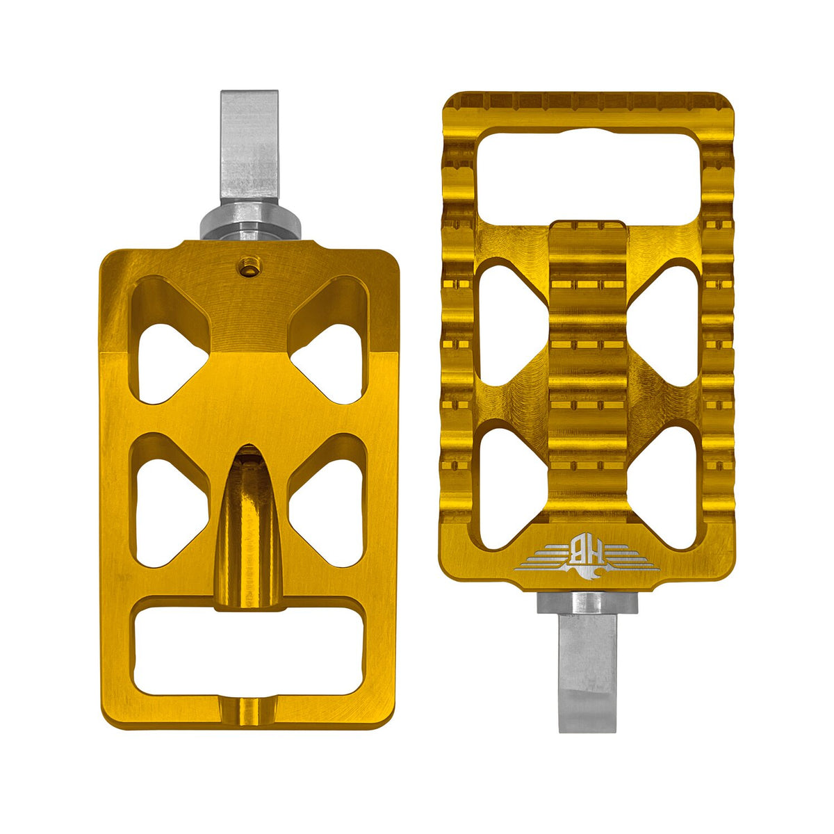 HeinzBikes, MX passenger foot pegs V1. Gold