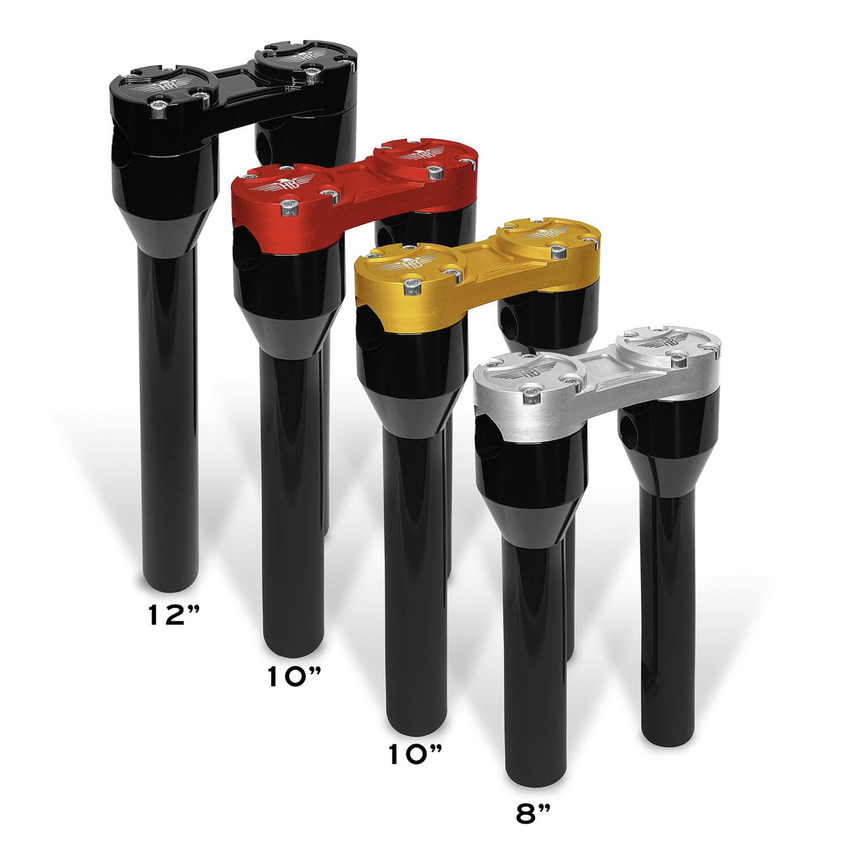 HeinzBikes, Clubstyle straight risers 8". Black/Black