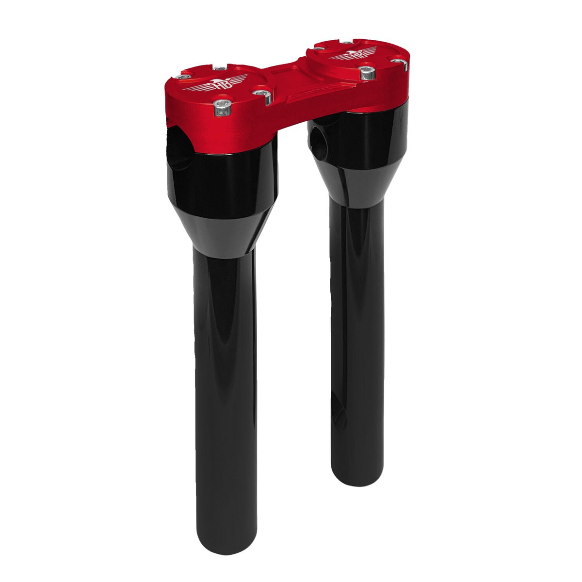 HeinzBikes, Clubstyle straight risers 10". Black/Red