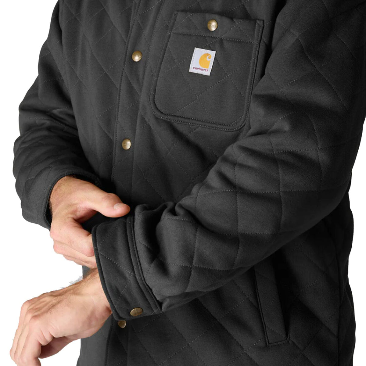 Carhartt Quilted Snap Front shirt black