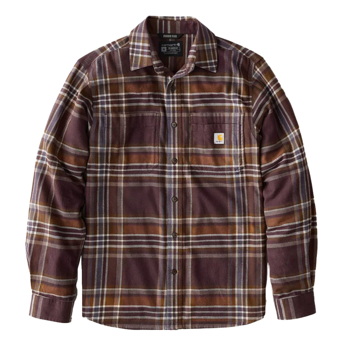 Carhartt Flannel Plaid shirt dark sepia