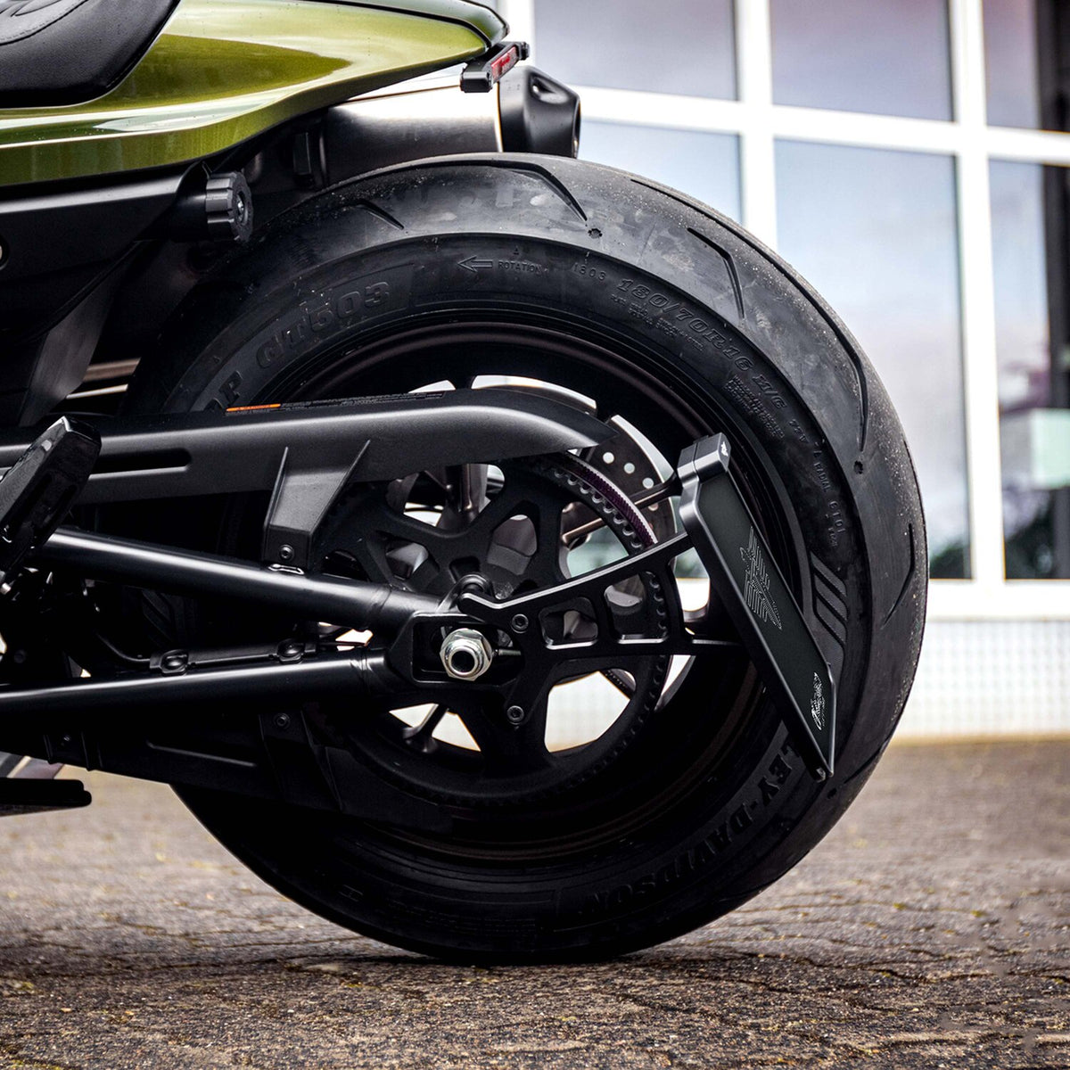 HeinzBikes, side mount license plate bracket. Black