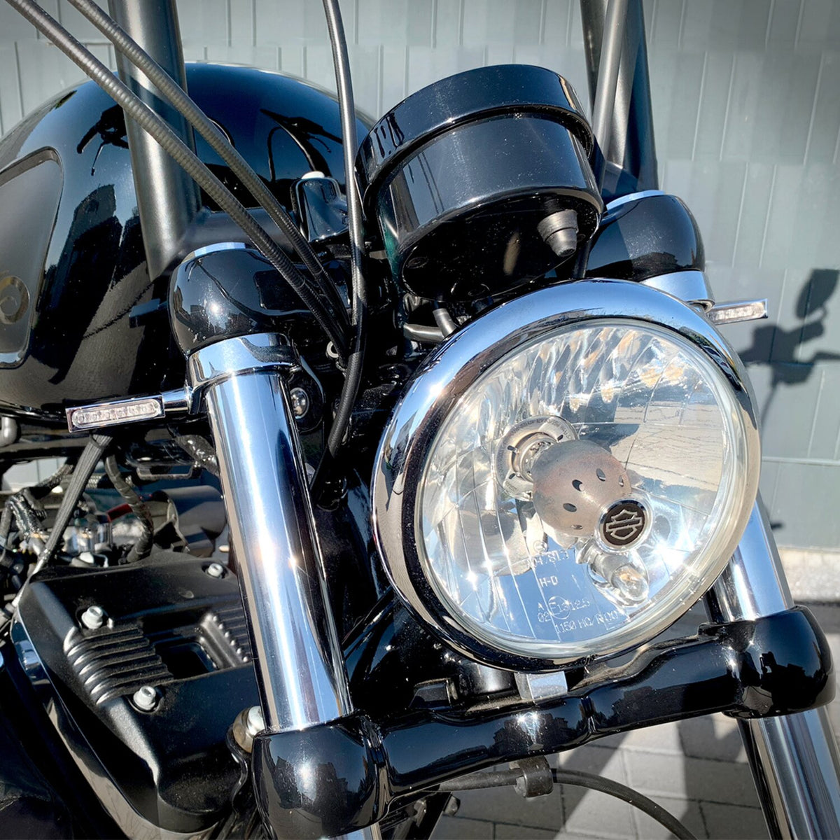 HeinzBikes, Blokk Line turn signal/position light. Chrome
