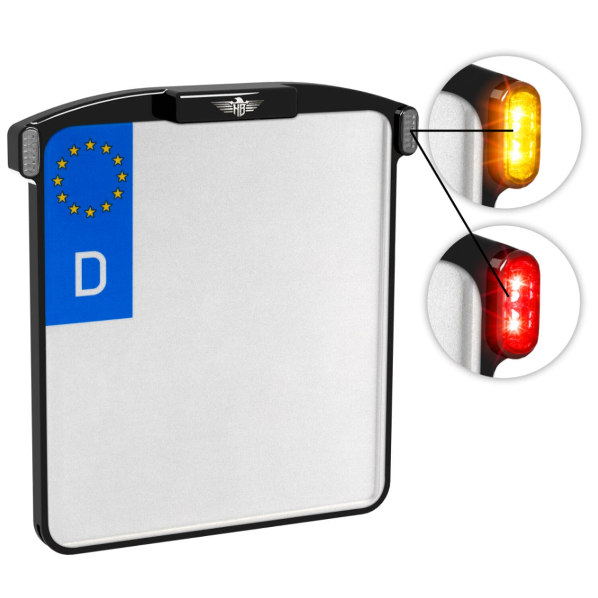 HeinzBikes, All-In-One Micro license plate holder. Black