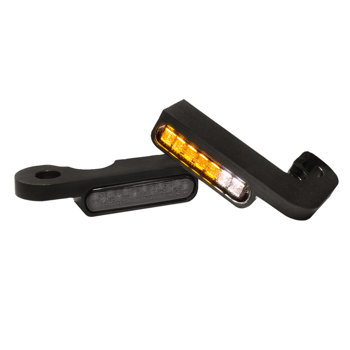 HeinzBikes, 'Stripes' below bar turn signals. Black anodized