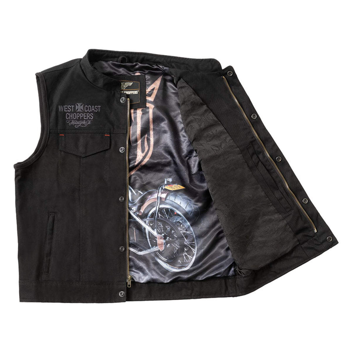 WCC x 13 1/2 Dominator black canvas riding vest
