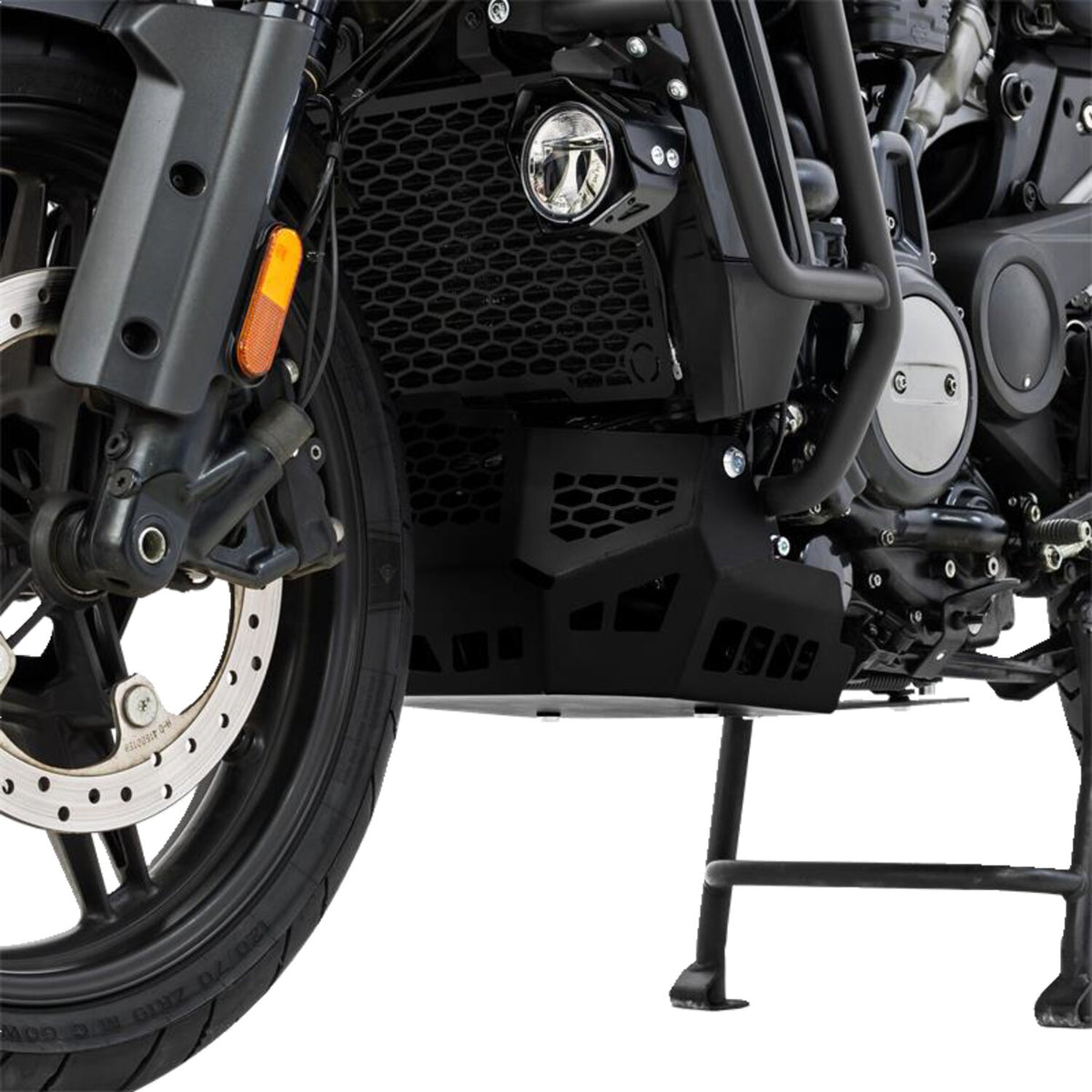 Zieger, skid plate / crankcase guard. Black