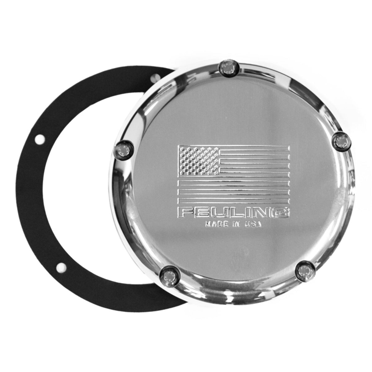 Feuling, derby cover. American Flag. Polished