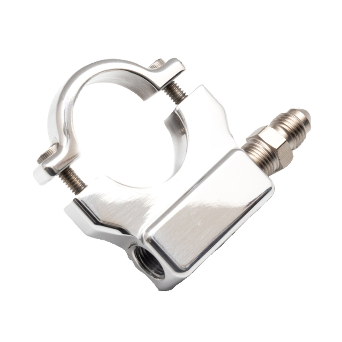 Feuling, 1" handlebar oil pressure gauge mount. Chrome