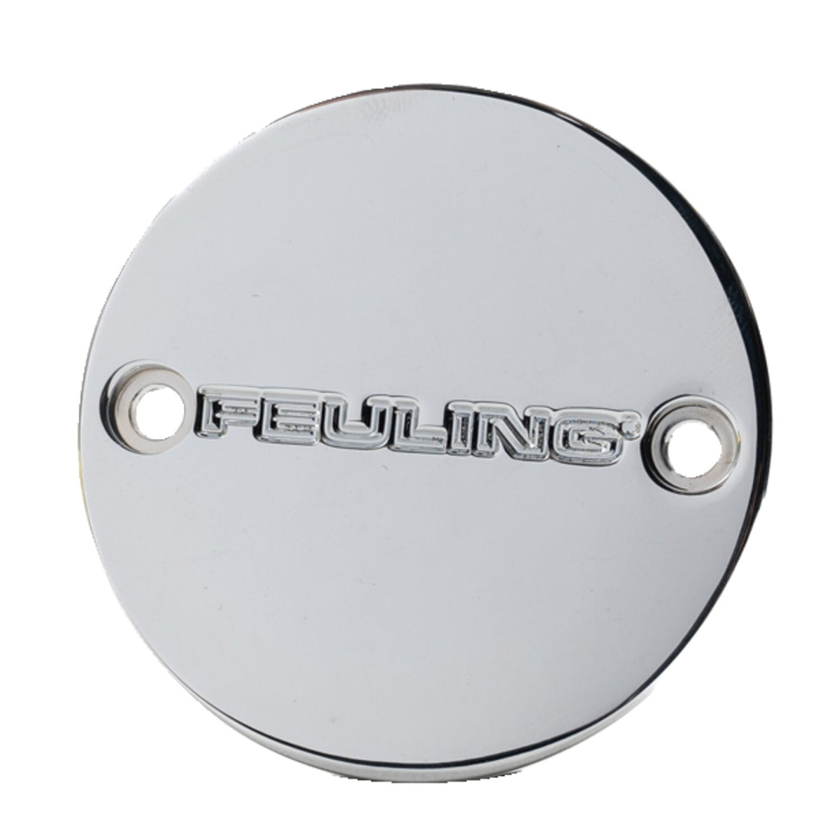 Feuling, point cover. Feuling Text Logo. Chrome