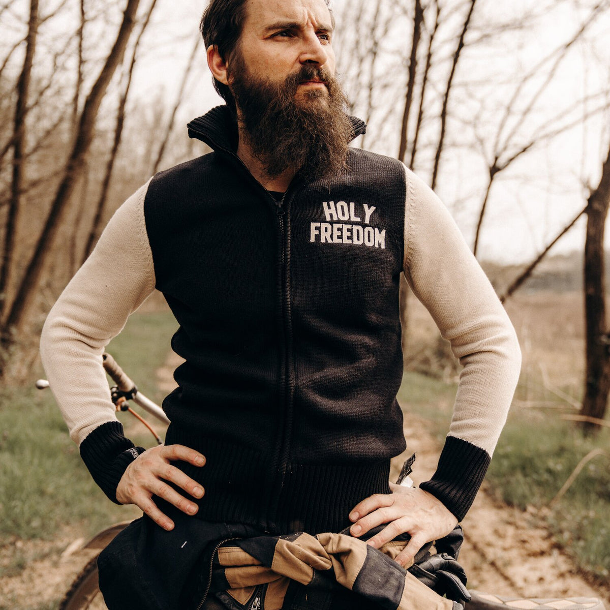 Holy Freedom Dirtrack sweatshirt black/white
